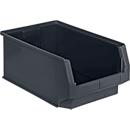 SSI Schäfer FLEXI LF serie 532 caja de almacenaje con frontal abierto, plástico reciclado, L 500 x An 312 x Al 200 mm, 23,5 l, gris hierro, 10 piezas
