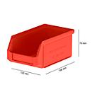 SSI Schäfer LF 211 cubo de basura abierto, plástico, 0,9 l, rojo