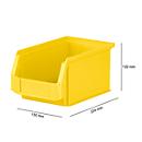 SSI Schäfer LF 221 contenedor abierto, polipropileno, L 234 x A 150 x A 122 mm, 2,7 l, amarillo