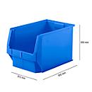 SSI Schäfer LF 533 caja de almacenaje abierta, polipropileno, L 500 x An 312 x Al 300 mm, 38 l, azul