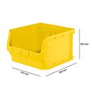 SSI Schäfer LF 543 opbergbox met open voorzijde, PP-kunststof, L 520/450 mm x B 470/450 mm x H 300 mm, 57 l, geel