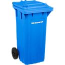 SSI Schäfer Mülltonne PRO 120 WAVE, 120 l, fahrbar, blau