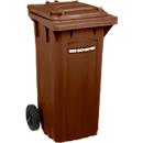 SSI Schäfer PRO 120 WAVE afvalbak, 120 l, verrijdbaar, bruin