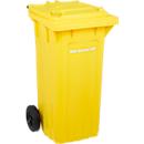 SSI Schäfer PRO 120 WAVE afvalbak, 120 l, verrijdbaar, geel
