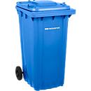 SSI Schäfer PRO 240 WAVE afvalbak, 240 l, verrijdbaar, blauw