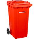 SSI Schäfer PRO 240 WAVE afvalbak, 240 l, verrijdbaar, rood
