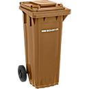 SSI Schäfer PRO 80 WAVE afvalbak, 80 l, verrijdbaar, bruin