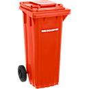 SSI Schäfer PRO 80 WAVE afvalbak, 80 l, verrijdbaar, rood