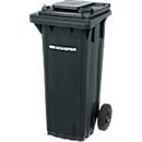 SSI Schäfer PRO 80 WAVE afvalbak, 80 l, verrijdbaar, zwart-grijs