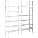 SSI Schäfer R3000 stelling, aanbouw module, 7 verzinkte legborden, B 1025 x D 400 x H 2967 mm