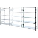 SSI Schäfer Rayonnage à tablettes enfichables VSR3000, kit de rayonnage de base et annexe, 5 tablettes, charge admissible par élément 1000 kg, L 1282 x P 400 x H 1910 mm, acier galvanisé