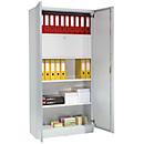 SSI Schäfer kantoorkast BS- T 2409, staal, binnenvak afsluitbaar, 950 x 425 x 1950 mm, 5 OH, lichtgrijs