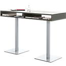 Sta-vergadertafel BOX, met opbergvakken, Hoogte 1050 mm, grafiet