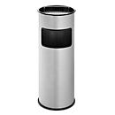 Staande asbak/afvalverzamelaar, zilver, 30 liter