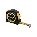 STABILA Taschenrollbandmaß BM 100, 3 m x 16 mm, EG Genauigkeitsklasse II, ABS/TPE Gehäuse, Metall-Clip