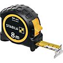 STABILA Taschenrollbandmaß BM 300, 8m x 27mm, EG II, PC-ABS/TPE Gehäuse, EASY-CLIP, doppelseitige Skala