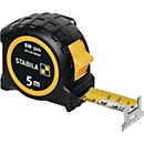 STABILA Taschenrollbandmaß BM 300, L 5 m B 27 mm, EG II, PC-ABS/TPE, EASY-CLIP, Spikes-Haken