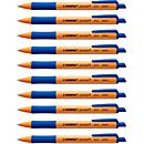 STABILO® Kugelschreiber pointball, Druckmechanik, dokumentenecht, Strichstärke 0,5 mm, 10 Stk., blau