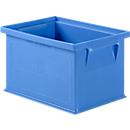 Stacking box series 14/6-4, made of polypropylene, with recessed grip, capacity 2.5 L, blue