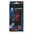 Staedtler Buntstift Norix, Minenstärke B, ergonomisch, bruchfest, Holz, farbsortiertes 12er-Set