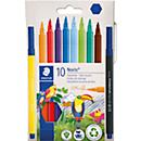 STAEDTLER Fasermaler NORIS, 1 mm Strichstärke, auswaschbar, DRY-SAFE-Technologie, farbsortiert, 10-er Set