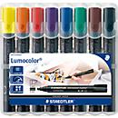 STAEDTLER Lumocolor permanent marker 350, 10 Stück, 8er Set, farbsortiert