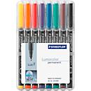 STAEDTLER universal pen Lumocolor®, assorted colours, set of 8, M, WP