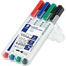 STAEDTLER Whiteboardmarker Lumocolor®, farbsortiert, Rundspitze: 1-2 mm, 4er Set