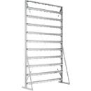 Ständerregal, 1-seitig bestückbar, 10 Reihen, ohne Sichtlagerkästen, B 1145 x T 400 x H 1950 mm, Stahl, grau