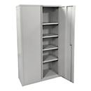 Stahlschrank Phoenix SCF1891GGK, faltbar, 4 Fachböden, Schlüsselschloss, B 915 x T 370 x H 1830 mm, Stahl, lichtgrau RAL 7035