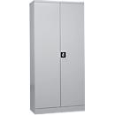 Stahlschrank, Zylinderschloss, B 916 x T 422 x H 1950 mm, lichtgrau RAL 7035