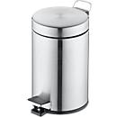 Stainless steel pedal bin with pedal, ø 230 x H 295 mm, 5 l