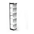 Stalen rek PROGRESS 2000, open hoekkast bouwdeel, achterwand, H 2250 x B 400 + D 400 mm, zilveren frame