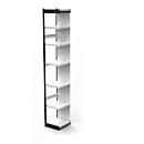 Stalen rek PROGRESS 2000, open hoekkast bouwdeel, achterwand, H 2600 x B 400 + D 400 mm, zilveren frame