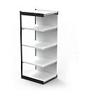 Stalen rek PROGRESS 2000, stellingsectie, achterwand, H 1900 x B 750 x D 400 mm, zilveren frame