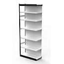 Stalen rek PROGRESS 2000, stellingsectie, achterwand, H 2600 x B 1000 x D 400 mm, zilveren frame