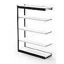 Stalen rek PROGRESS 2000, stellingsectie, zonder achterwand, H 1900 x B 1000 x D 400 mm, zwart frame