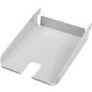 Stalen tray Treston ASSA5, voor inpaktafel met doosprofiel, DIN A5, uitsparing voor tapedispenser of handscanner, lichtgrijs