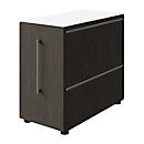 Standcontainer SOLUS PLAY, mit Auszug, Ansatz rechts, Tiefe 400 mm, Mooreiche
