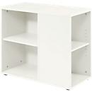 Standcontainer TARA, 1 Utensilienauszug & 3 Schübe oder mit 1 HR-Auszug, B 400 x T 800 x H 720 mm, weiß