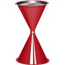 Standing ashtray, made of plastic, red