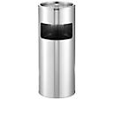 Standing ashtray with sieve, stainless steel