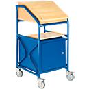 Standing lectern with hinged door cupboard, 1300 x 620 x 670 mm