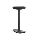 Standing/ sitting stool Nowy Styl Timmi, polyurethane foam upholstery, anti-slip, height adjustment, h 515-745 mm, black/anthracite
