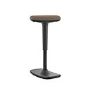 Standing/ sitting stool Nowy Styl Timmi, polyurethane foam upholstery, anti-slip, height adjustment, h 515-745 mm, black/grey mottled