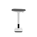 Standing/ sitting stool Nowy Styl Timmi, polyurethane foam upholstery, anti-slip, height adjustment, h 515-745 mm, white/anthracite