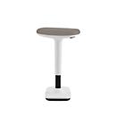 Standing/ sitting stool Nowy Styl Timmi, polyurethane foam upholstery, anti-slip, height adjustment, h 515-745 mm, white/grey mottled