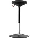 Standing/sitting stool S 300, height adjustable, multi-dimensional movement joint, seat height 590-850 mm, black