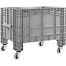 Stapel- und Transportgroßbehälter 285 L, H 1040 x B 640 x H 670 mm, Lebensmittelecht, von -40°C bis +60°C, 4 Lenkrollen