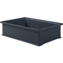 Stapelbak 14/6-2H, 12 l, gerecyclede kunststof, ijzergrijs, 5 stuks 